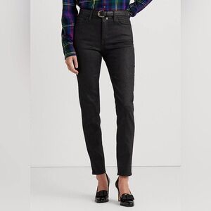 Lauren Ralph Lauren Coated High-Rise Skinny Ankle Jeans